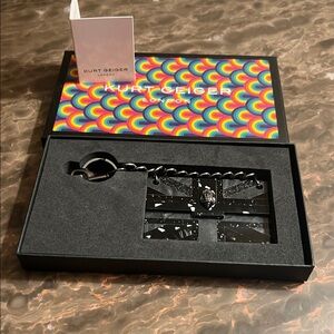 Kurt Geiger Black and Silver Keychain